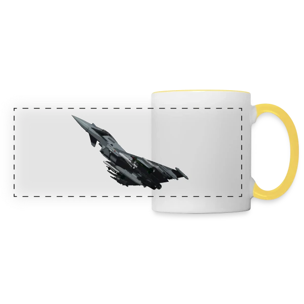 Chasseur Militaire Moderne sur Mug panoramique contrasté et blanc