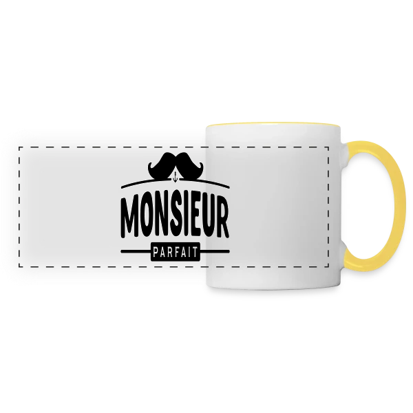Monsieur Parfait : La perfection incarnée sur Mug panoramique contrasté et blanc