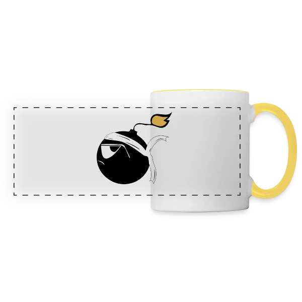 Bombe Corse Rebelle sur Mug panoramique contrasté et blanc