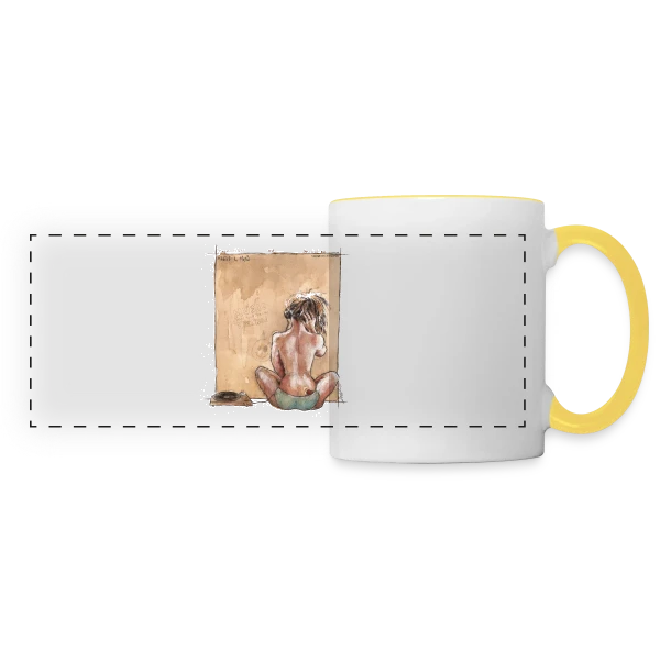 L'Hymne Révolutionnaire de l'Amour sur Mug panoramique contrasté et blanc