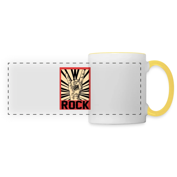 Simplement Rock sur Mug panoramique contrasté et blanc