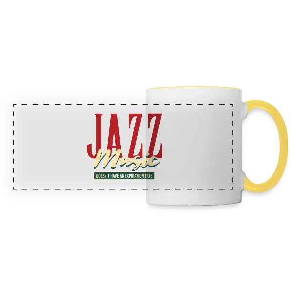 Classique "Jazz" sur Mug panoramique contrasté et blanc