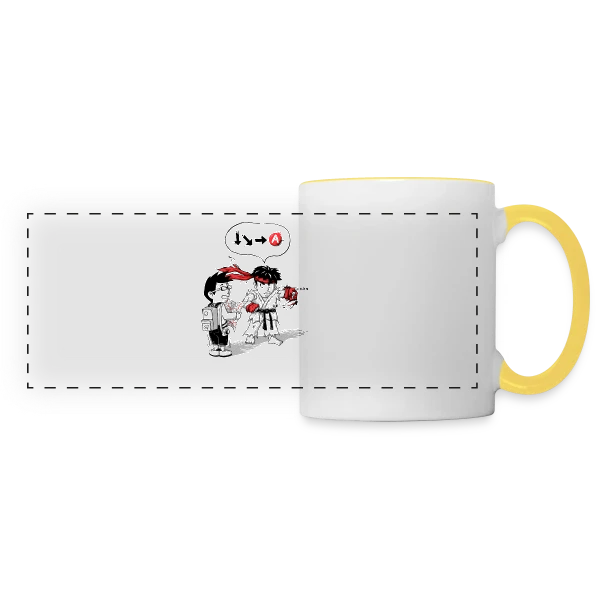 Où est mon Hadoken ? sur Mug panoramique contrasté et blanc