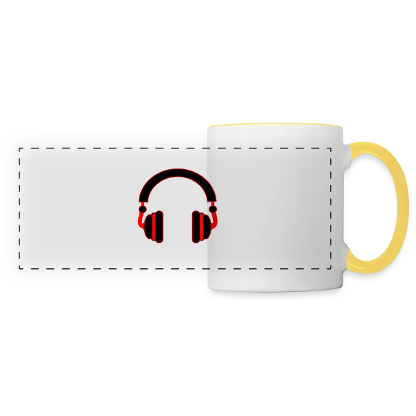 L'Esprit du Gamer sur Mug panoramique contrasté et blanc