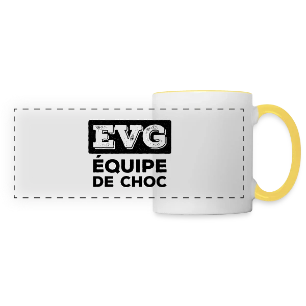 EVG L'Équipe de Choc : Ambiance Explosive ! sur Mug panoramique contrasté et blanc