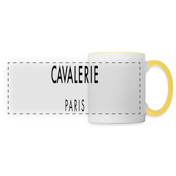 Cavalerie Paris Élégance sur Mug panoramique contrasté et blanc
