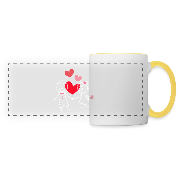 Célébration Mariage sur Mug panoramique contrasté et blanc