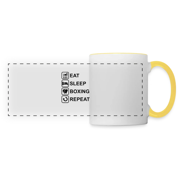 Boxsport & Kickboxing - Cadeau Fighter MMA Knock Out sur Mug panoramique contrasté et blanc
