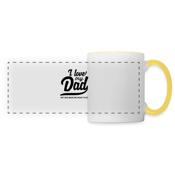 Fête des Pères Originale - Amour pour l'Homme de votre Vie sur Mug panoramique contrasté et blanc