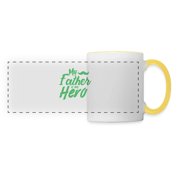 Spécial Fête des Pères - Design Unique pour Papa sur Mug panoramique contrasté et blanc