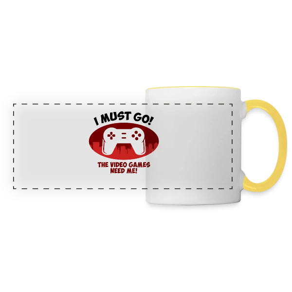 Totalement Gaming ! sur Mug panoramique contrasté et blanc