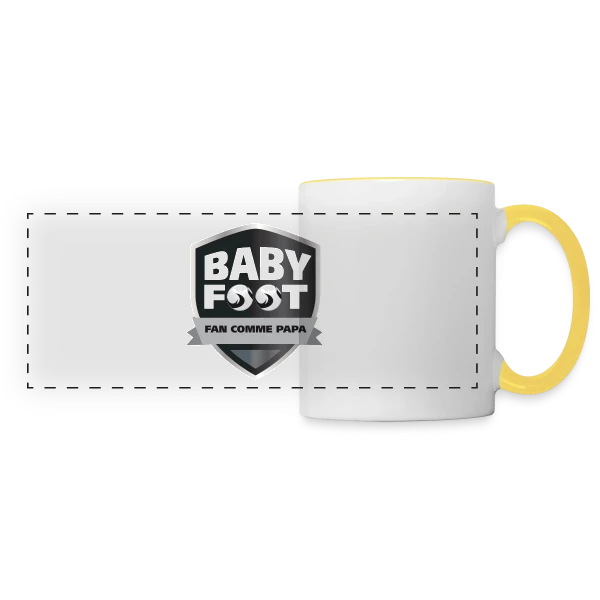 L'Esprit Baby-Foot sur Mug panoramique contrasté et blanc