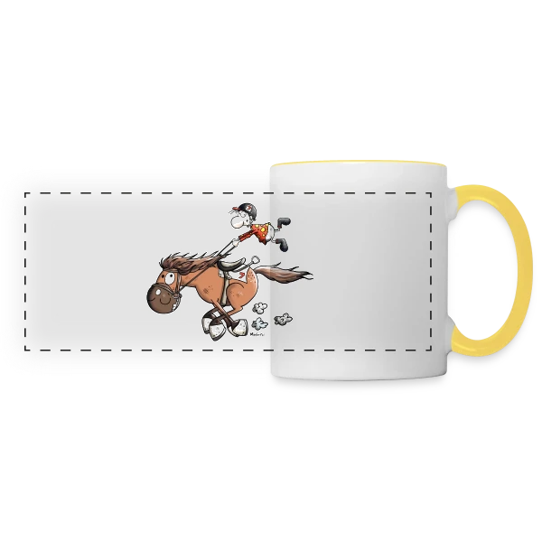 Galop Sauvage sur Mug panoramique contrasté et blanc