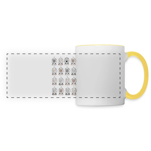 Le Loup dans la Bergerie sur Mug panoramique contrasté et blanc