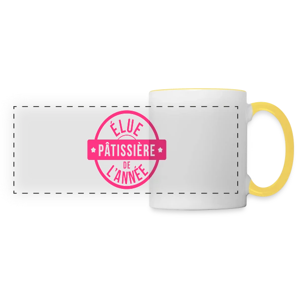 Passion Pâtissier : Le Maître des Gâteaux sur Mug panoramique contrasté et blanc
