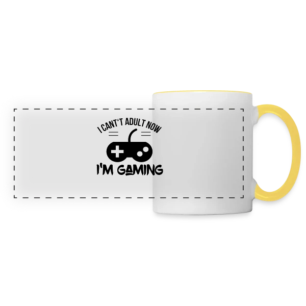 Passion Gaming sur Mug panoramique contrasté et blanc