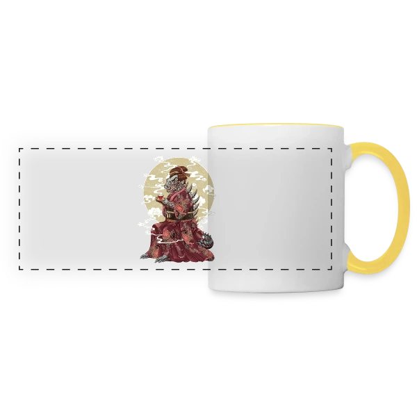 Créature Légendaire Kimono sur Mug panoramique contrasté et blanc