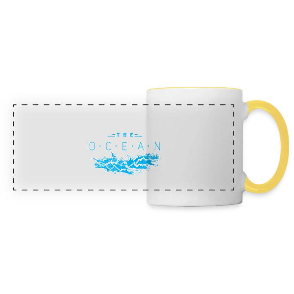 Le Club de l'Océan sur Mug panoramique contrasté et blanc