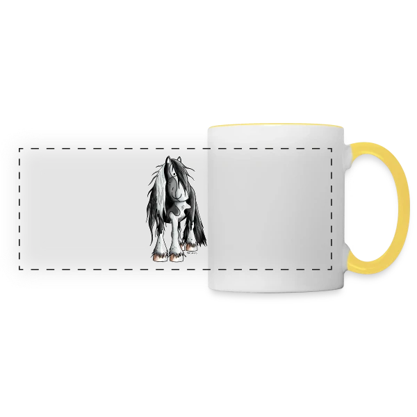 L'Élégant Irish Tinker sur Mug panoramique contrasté et blanc