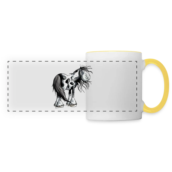 Adorable Irish Tinker sur Mug panoramique contrasté et blanc