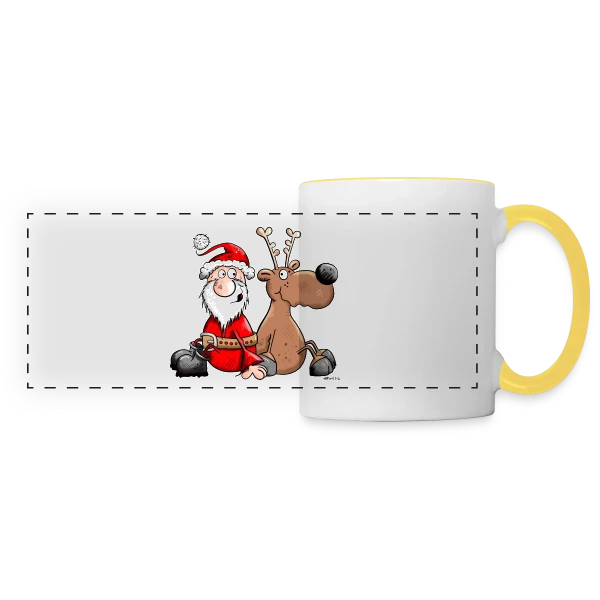Le Dream Team de Noël - Esprit Festif sur Mug panoramique contrasté et blanc