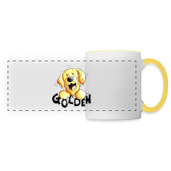 Golden Retriever Amusant - Mon Compagnon Fidèle sur Mug panoramique contrasté et blanc