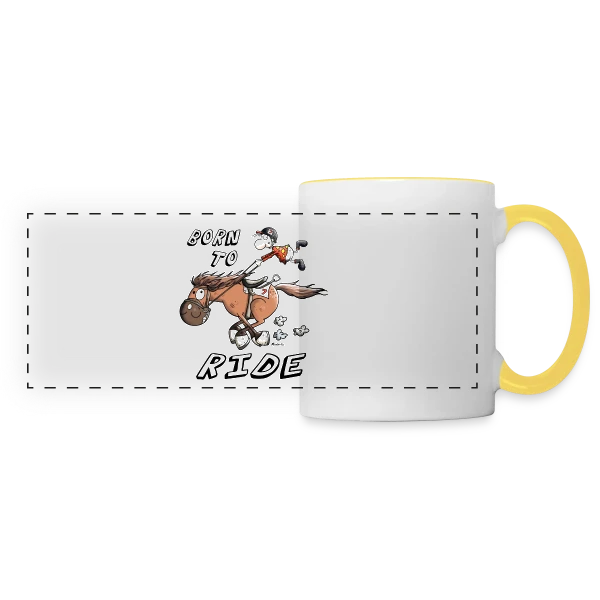 Né Pour Rouler sur Mug panoramique contrasté et blanc