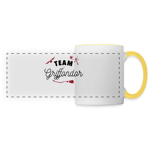 Team Gryffondor sur Mug panoramique contrasté et blanc