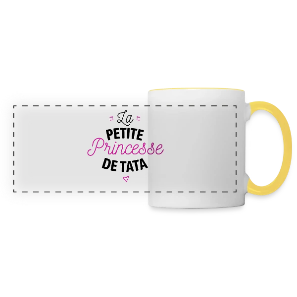 Ma Princesse de Tata sur Mug panoramique contrasté et blanc