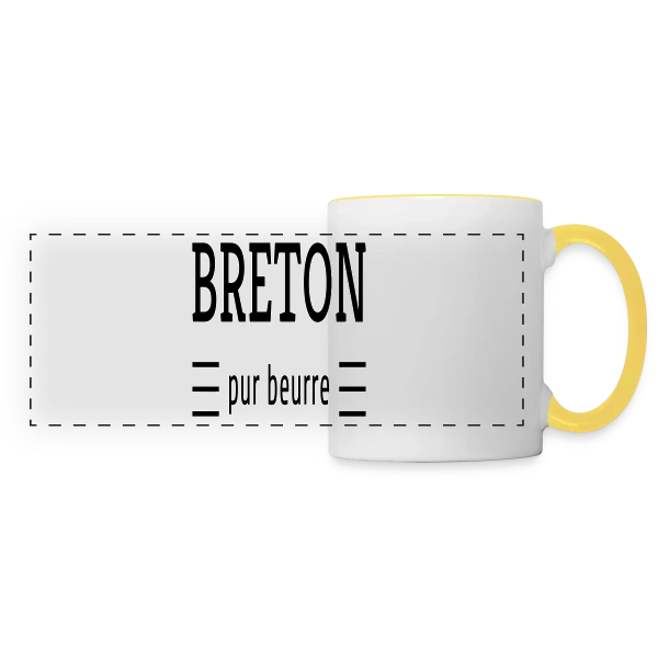 Breton Pur Beurre sur Mug panoramique contrasté et blanc