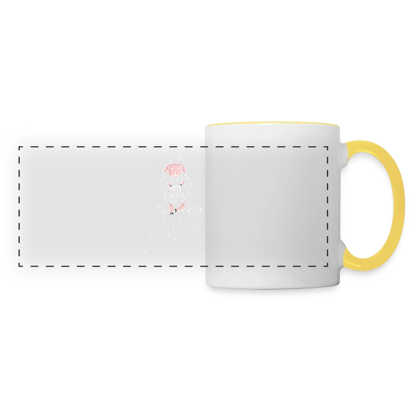 Tricot & Yoga: Knitting Is My Yoga sur Mug panoramique contrasté et blanc