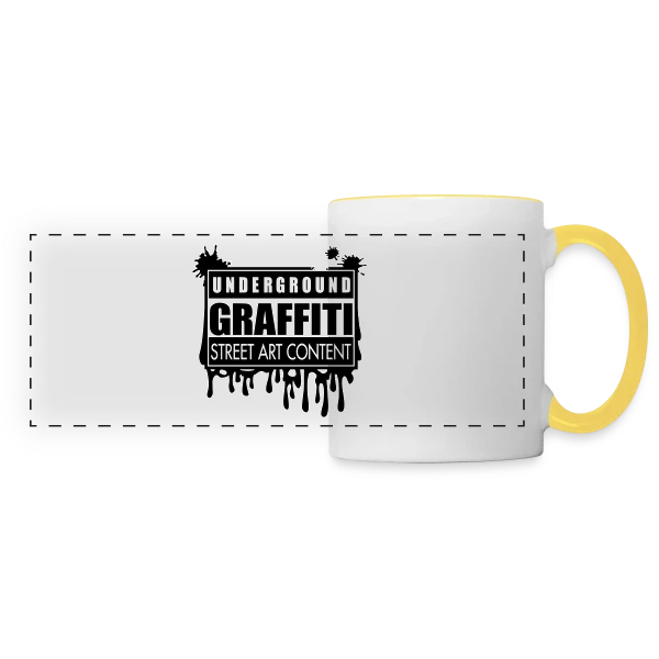 Graffitis Urbains Underground sur Mug panoramique contrasté et blanc