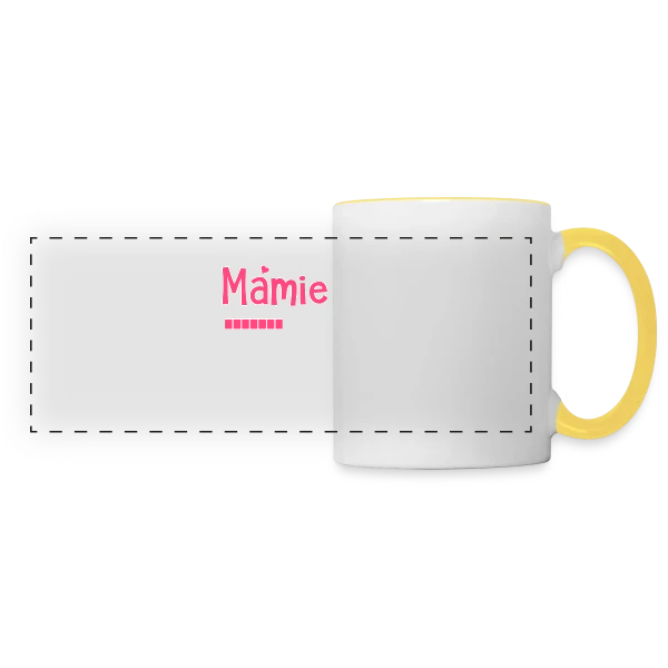 Bientôt Mamie : Future Grand-Mère en Attente sur Mug panoramique contrasté et blanc