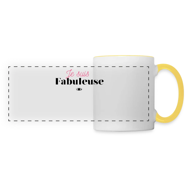 "Je suis fabuleuse" - Affirmez votre éclat sur Mug panoramique contrasté et blanc