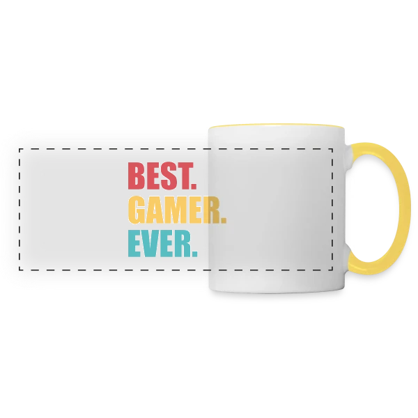 Esprit Gaming sur Mug panoramique contrasté et blanc