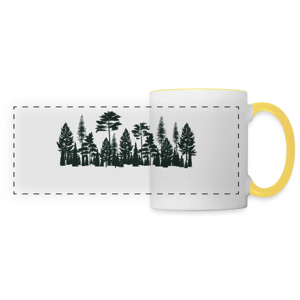 Forêt Mystique : Le Chemin Intérieur sur Mug panoramique contrasté et blanc