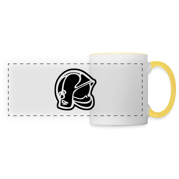 Casque de Pompier – Héroïsme Quotidien sur Mug panoramique contrasté et blanc