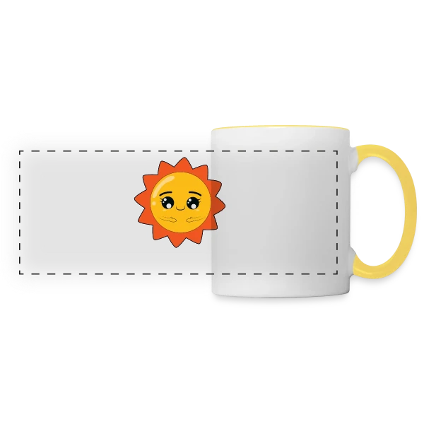 Rayon de Soleil Éclatant sur Mug panoramique contrasté et blanc