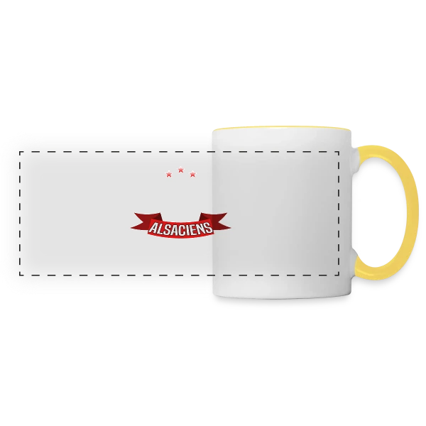 Fierté Alsacienne Étoilée sur Mug panoramique contrasté et blanc