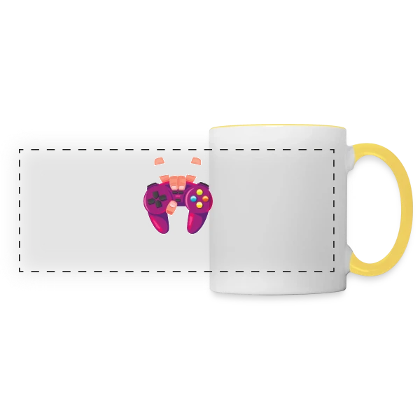 Gamer Girl : Les Filles Aussi Zappent ! sur Mug panoramique contrasté et blanc