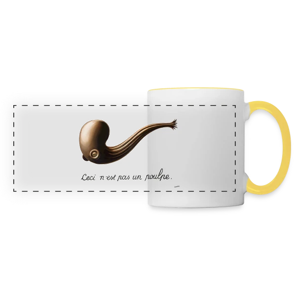 Ceci n'est pas un Poulpe sur Mug panoramique contrasté et blanc