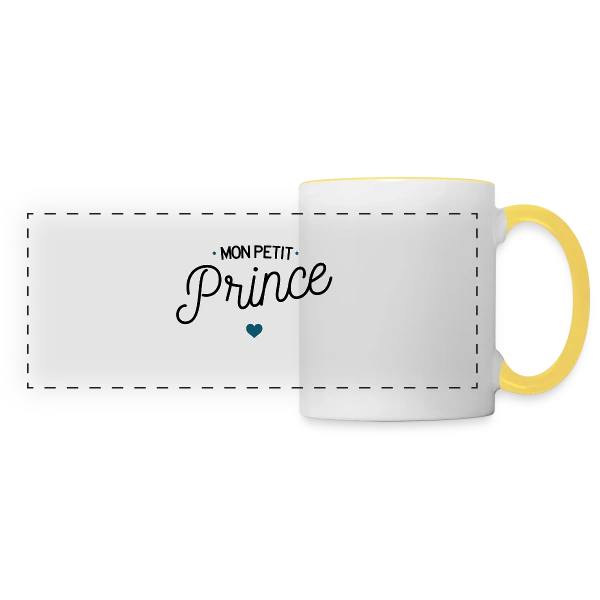 Mon Petit Prince sur Mug panoramique contrasté et blanc