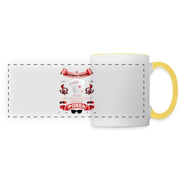 Le Meilleur Joueur de Poker sur Mug panoramique contrasté et blanc