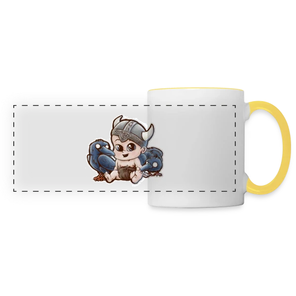 Mini Odin Viking sur Mug panoramique contrasté et blanc