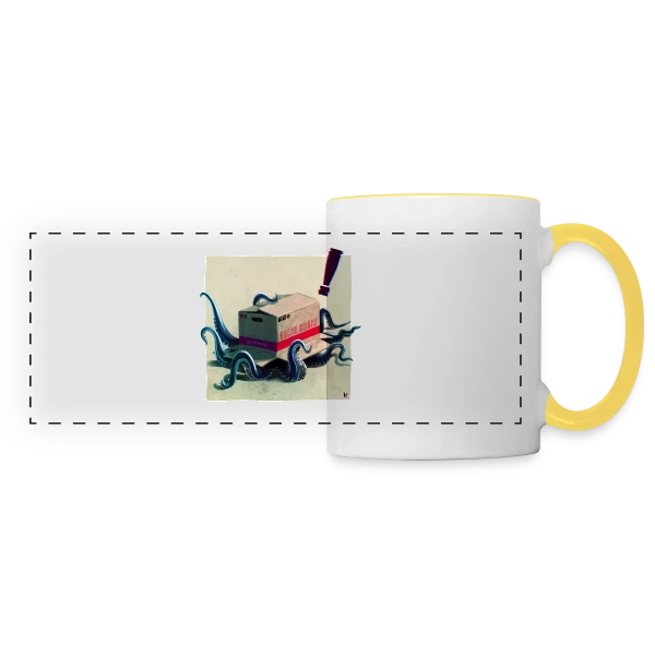 Metal Squid Solid : Le Calamar Métal sur Mug panoramique contrasté et blanc