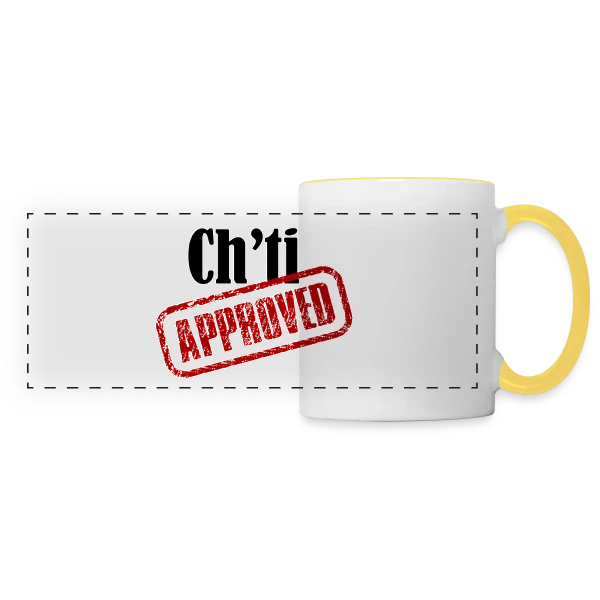 Ch'ti Approved sur Mug panoramique contrasté et blanc