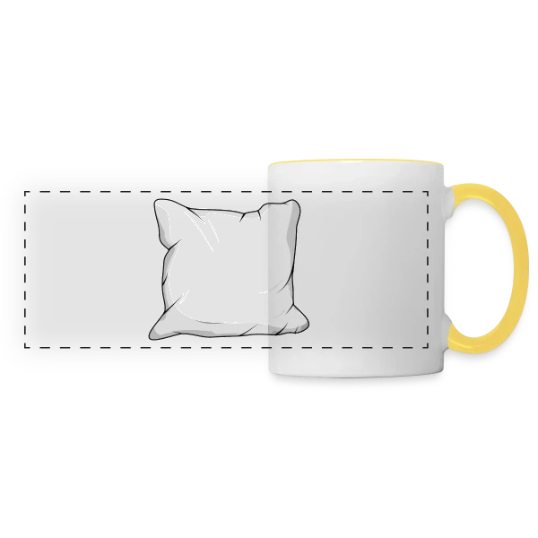 Cocon Douillet Blanc sur Mug panoramique contrasté et blanc