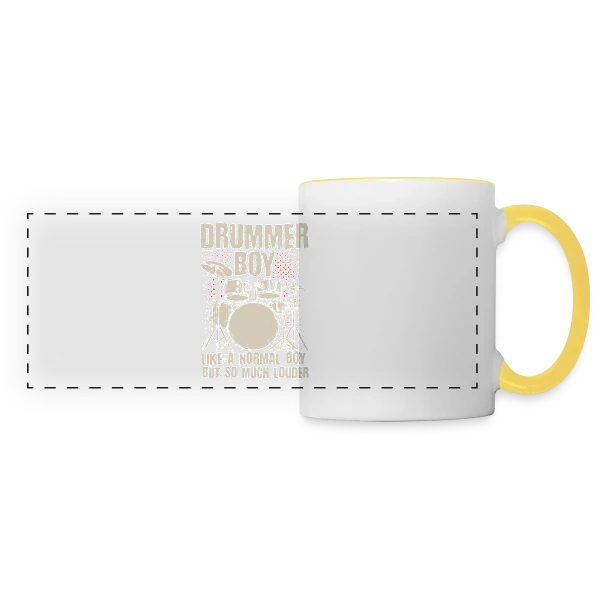 Batteur Garçon Un Peu Plus Fort sur Mug panoramique contrasté et blanc