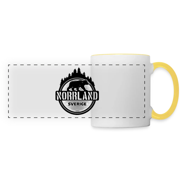 Porte le Norrland : Fierté Suédoise sur Mug panoramique contrasté et blanc