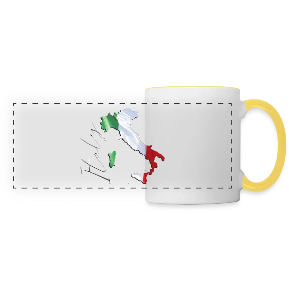Italie Tricolore Élégante sur Mug panoramique contrasté et blanc